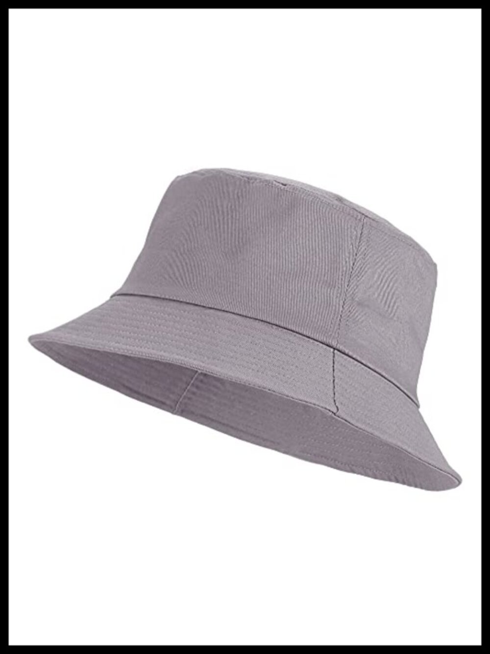 Unisex Cotton Packable Bucket Hat Sun Hat Plain Colors